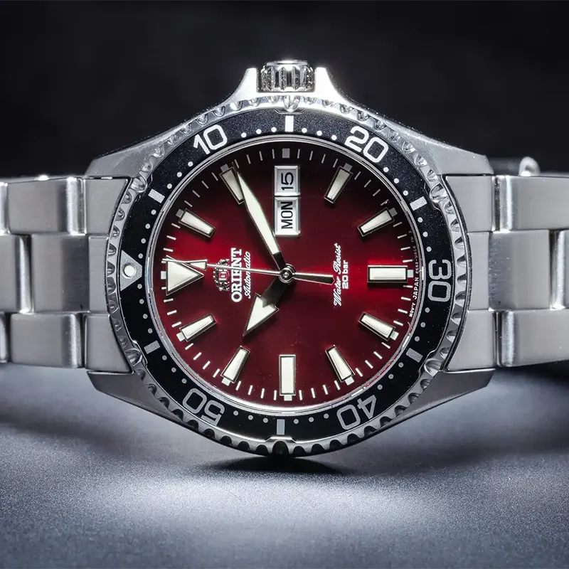 Orient Kamasu Automatic Maroon Dial Men's Watch | RA-AA0003R19B
